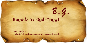 Bogdán Gyöngyi névjegykártya